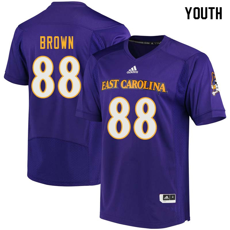 Youth #88 Trevon Brown East Carolina Pirates College Football Jerseys Sale-Purple